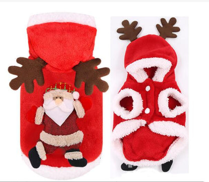 Christmas Dog Clothes Small Dogs Santa Costume - Pets Crazy Shops