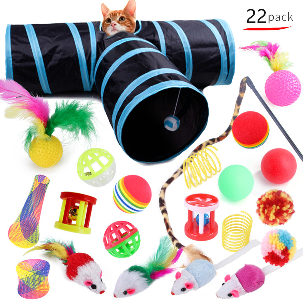 Cat Toy Set Funny Cat Assembled Toys Cat Tunnel Cat Tunnel Pet Supplies - Pets Crazy Shops