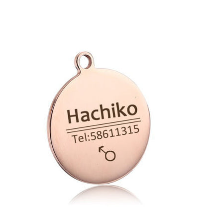 Print on Demand Pet Titanium Steel Tag Engrave Dog Name, Phone Number, Address, Photo - Pets Crazy Shops