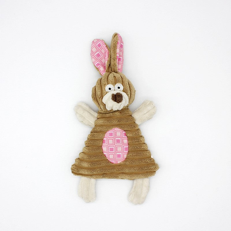 Pet Toy Donkey Shape Corduroy Chew Toy For Dogs Puppy Squeaker Squeaky Plush Bone Molar Dog Toy Pet Training Dog - Pets Crazy Shops