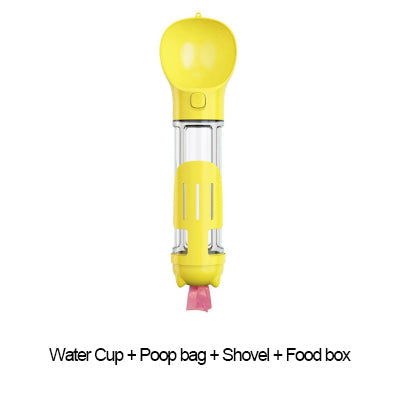 Portable Cat Dog Water Bottle Food Feeder Drinker Poop Dispenser 3 In 1 Leak-proof Multifunctional Dog Water Bottle - Pets Crazy Shops