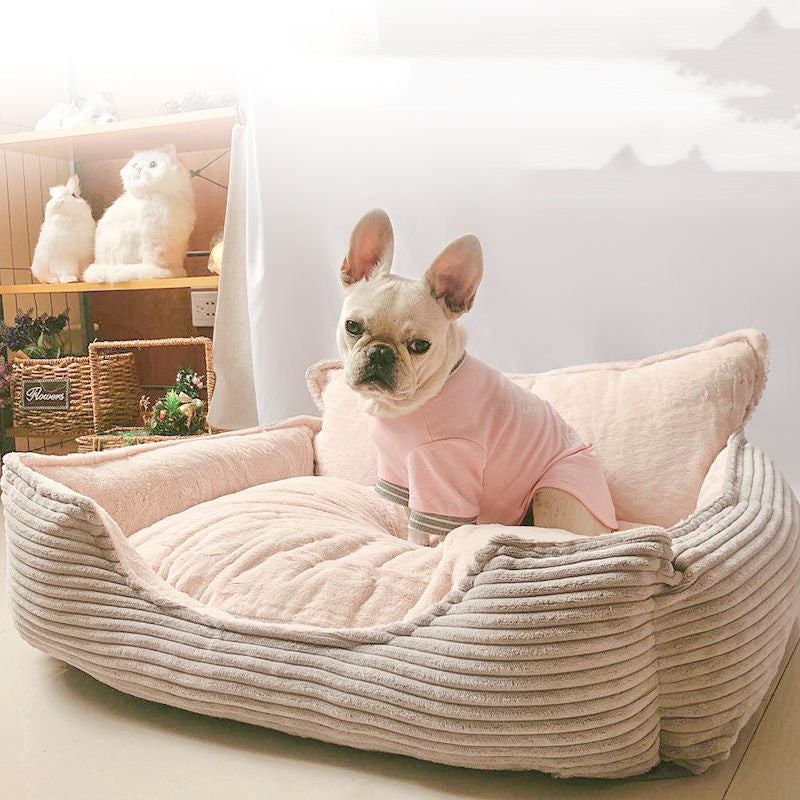 Removable And Washable Plush Warm Pet Kennel Dog Bed - Pets Crazy Shops