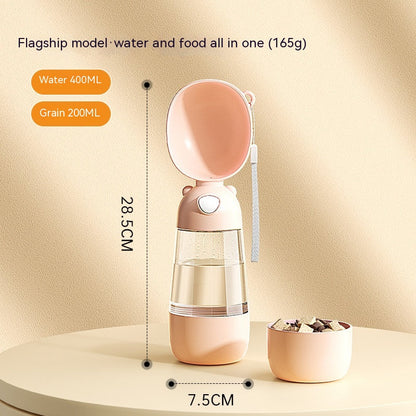 Portable Dog Water Bottle Food And Water Container For Pet Pets Feeder Bowl Outdoor Travel Drinking Bowls Water Dispenser - Pets Crazy Shops