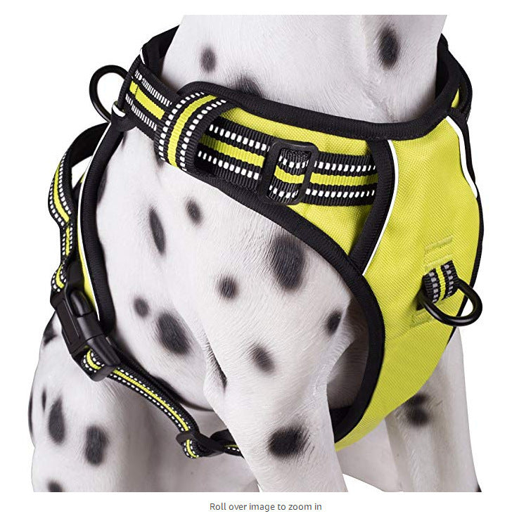 Medium And Large Dog Pet Chest Harness Breathable Reflective Vest-style Vest Dog Harness Big Dog Chest Harness Explosion-proof Customized - Pets Crazy Shops