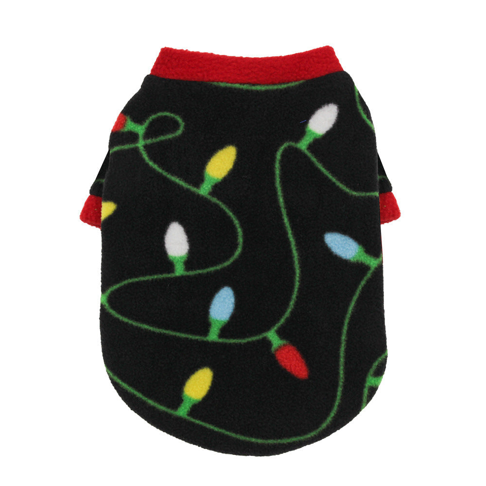 Christmas Dog Clothes Warm Fleece - Pets Crazy Shops