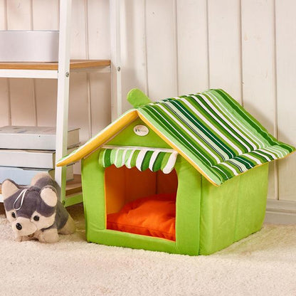 New Fashion Striped Removable Cover Mat Dog House Dog Beds For Small Medium Dogs Pet Products House Pet Beds for Cat - Pets Crazy Shops