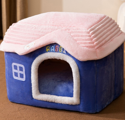 Foldable Dog House Pet Cat Bed Winter Dog Villa Sleep Kennel Removable Nest Warm Enclosed Cave Sofa Pets Supplies - Pets Crazy Shops