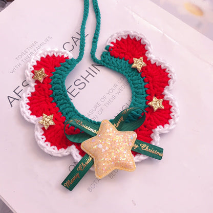 Wool Pet Collar Hand Woven Collar Christmas Pet Accessories - Pets Crazy Shops