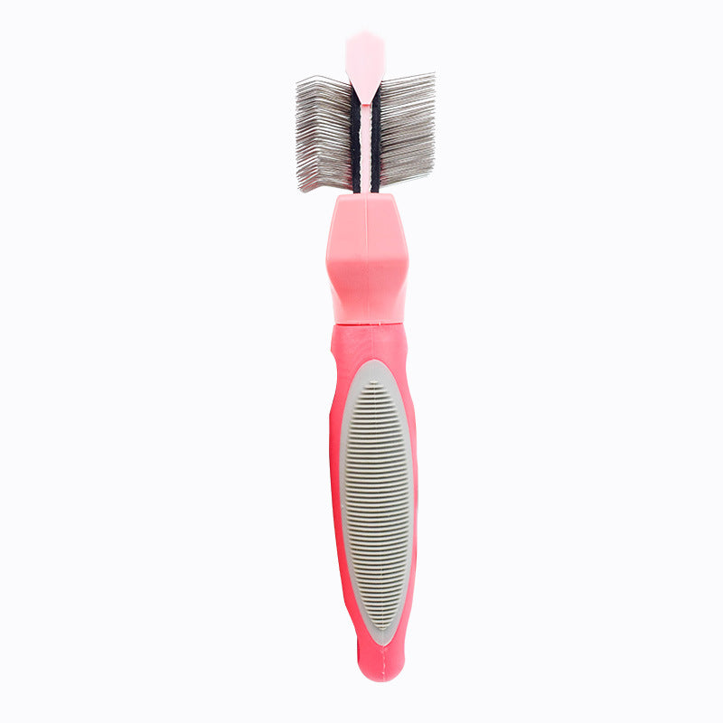 Pet Self Cleaning Hair Brush Cleaning Pets Supplies Cat Double Sided Soft Comb - Pets Crazy Shops