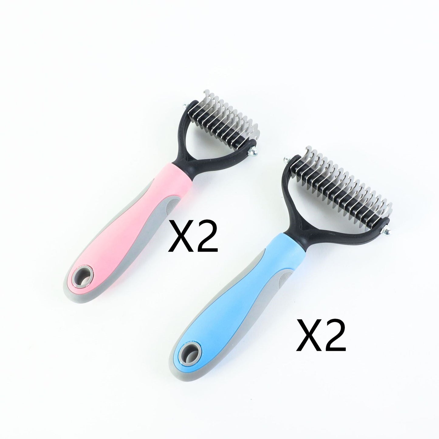 Stainless Double-sided Pet Brush Hair Removal Comb Grooming Dematting Dog Grooming Shedding Tools - Pets Crazy Shops