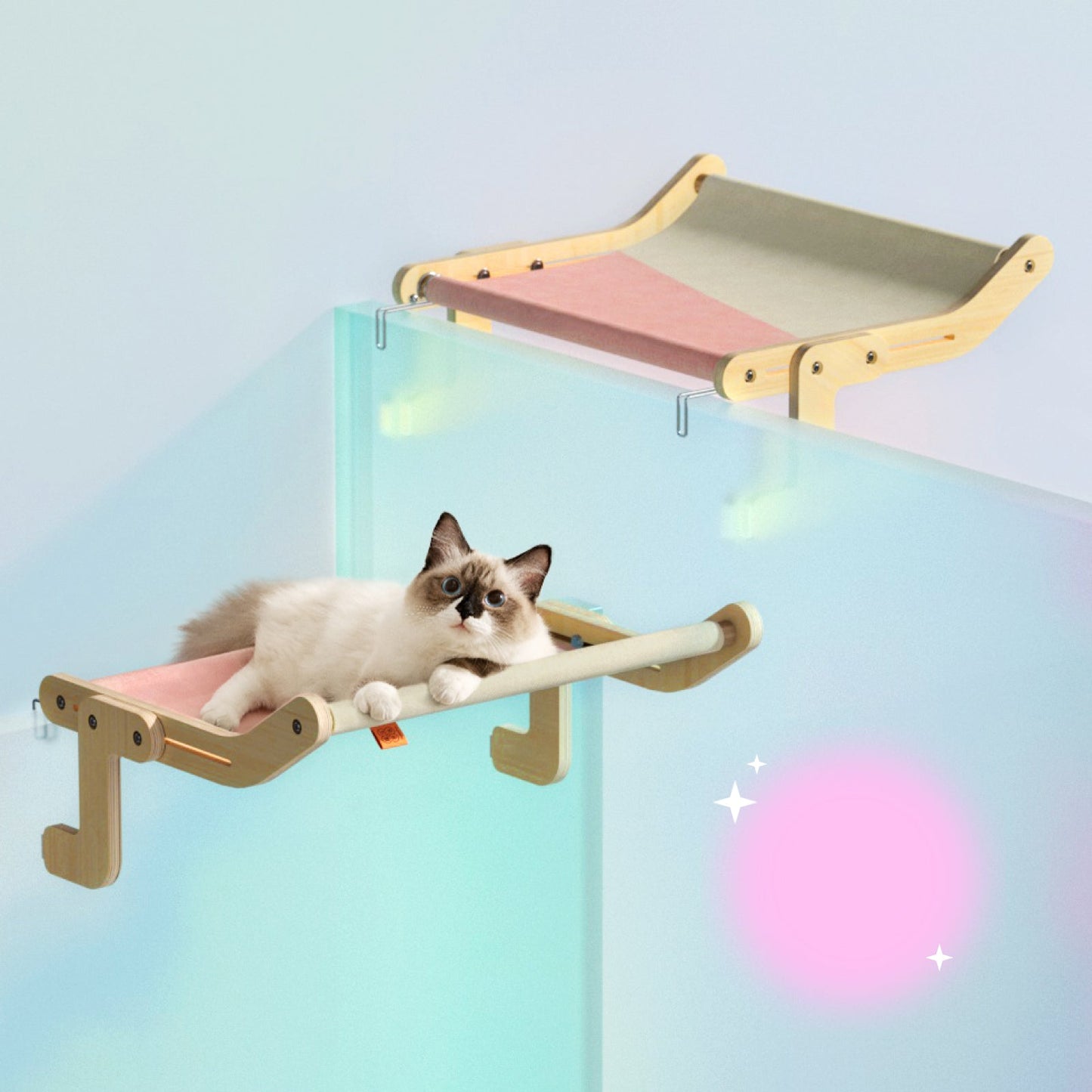 Mewoofun Pet Cat Window Perch 4 Color Wooden Assembly Hanging Bed Cotton Canvas Easy Washable Multi-Ply Plywood New Dropshipping - Pets Crazy Shops