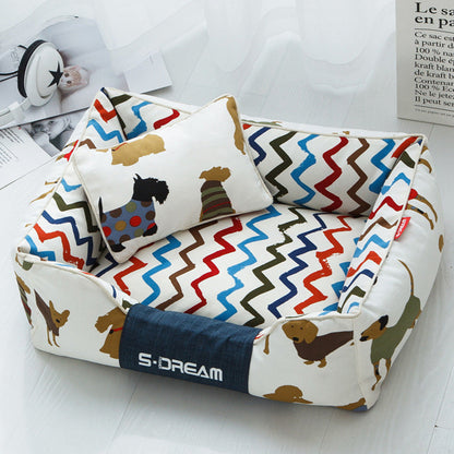 Dog Cat Bed Creativity Of Removable And Washable Large Dog Mat Pet House In Winter - Pets Crazy Shops