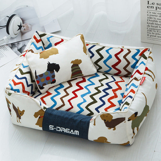 Dog Cat Bed Creativity Of Removable And Washable Large Dog Mat Pet House In Winter  -  - Pets Crazy Shops -