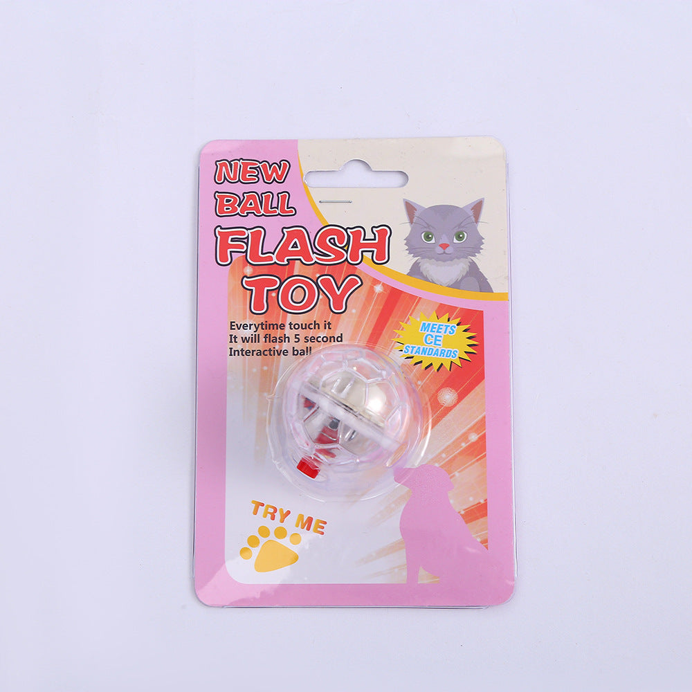 Cat Dog Toy Ball New Fashion Glowing Transparent Plastic Ball Pet Interactive Toy Funny Training Cat GlowBalls Toys Pet Products - Pets Crazy Shops