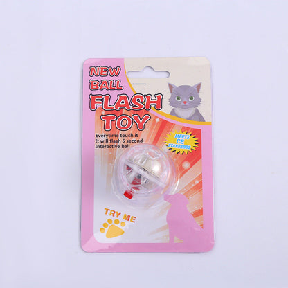 Cat Dog Toy Ball New Fashion Glowing Transparent Plastic Ball Pet Interactive Toy Funny Training Cat GlowBalls Toys Pet Products - Pets Crazy Shops