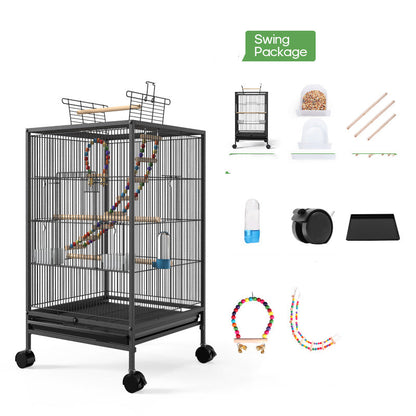 Parrot Xuanfeng Bird Cage With Feeder Toy Grass Nest Breeding Box - Pets Crazy Shops