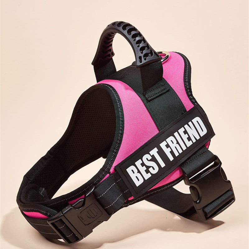 Dog Chest Braces Large Dog Collars Lead Rope Vest Clothes With Velcro - Pets Crazy Shops