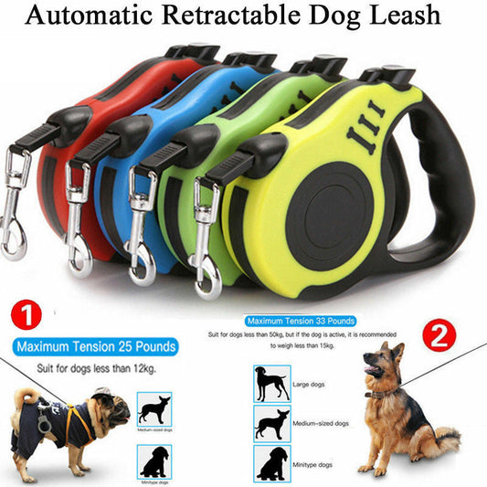 Automatic Retractable Dog Leash Pet Collar Automatic Walking Lead FreeLeash - Pets Crazy Shops