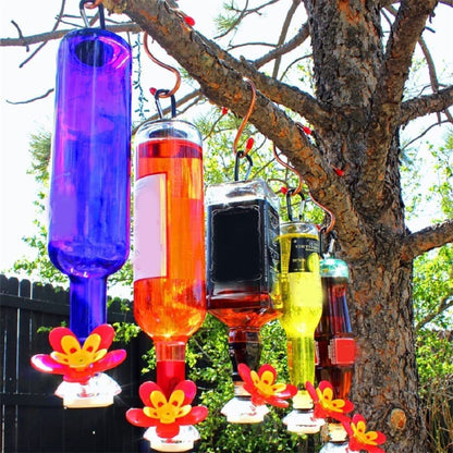 Outdoor Garden Courtyard Wine Bottle Bird Landscape Decoration Bird Feeder - Pets Crazy Shops