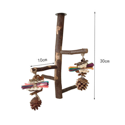 Parrot Bird Wood Stand Pole Toy - Pets Crazy Shops