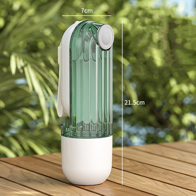 2 In 1 Pet Water Cup Segment Design Green Dog Walking Portable Drinking Cup Dog Feeding Supplies Pet Supplies Dog Walking Water Feeder Pets Products - Pets Crazy Shops