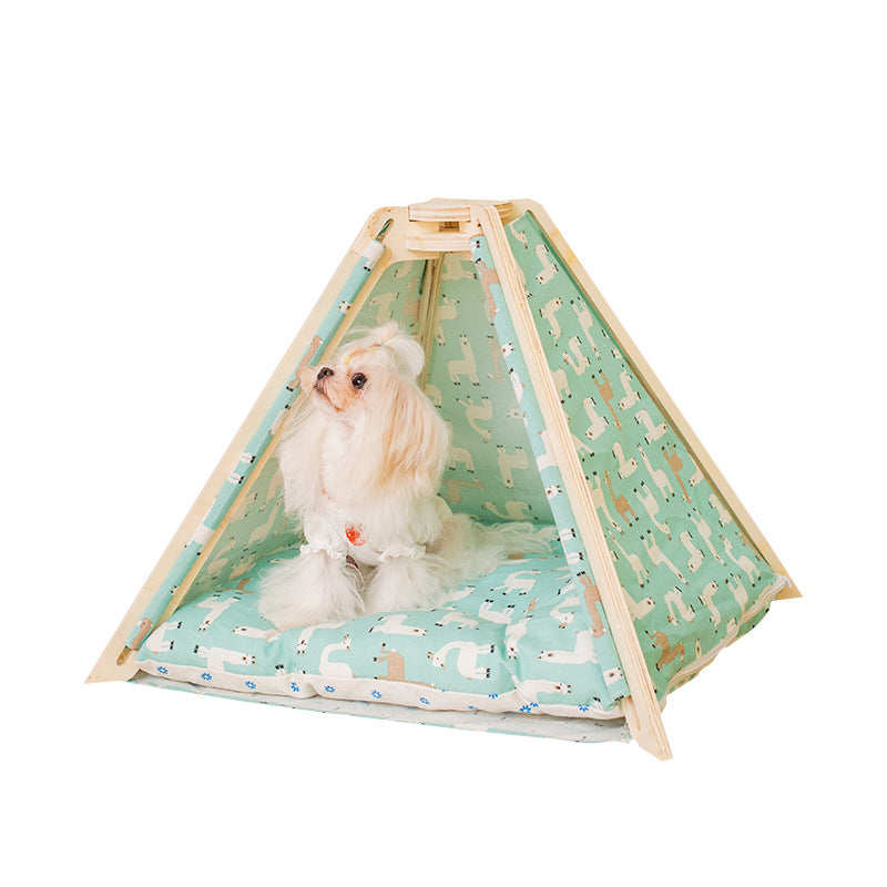 Removable Cat Bed House Dog Bed Kennel Sofa Cushion Puppy Bed Cat Rug Dog House Pet Beds For Dogs Cat House Cama Gatos Dog Tent - Pets Crazy Shops