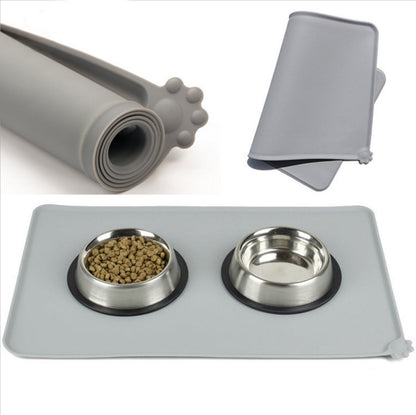 Waterproof Pet Mat For Dogs And Cats Pure Color Silicone Pet Food Mat - Pets Crazy Shops