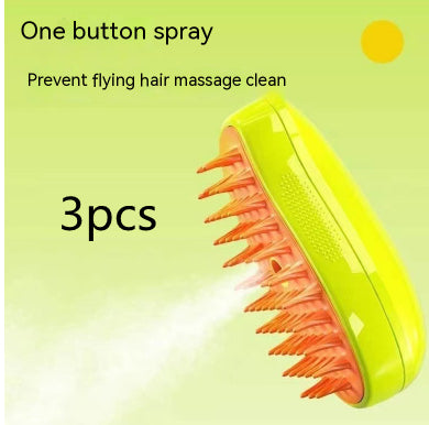 3 In 1 Cat Steam Brush Steamy Dog Brush Electric Spray Cat Hair Brushes For Massage Pet Grooming Comb Hair Removal Combs - Pets Crazy Shops