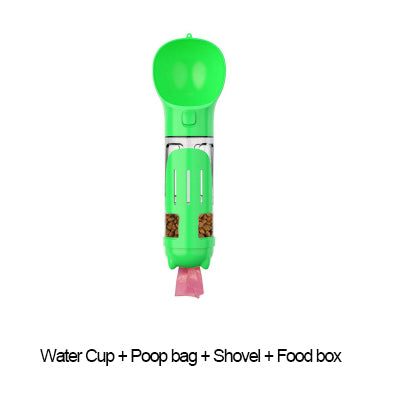 Portable Cat Dog Water Bottle Food Feeder Drinker Poop Dispenser 3 In 1 Leak-proof Multifunctional Dog Water Bottle - Pets Crazy Shops