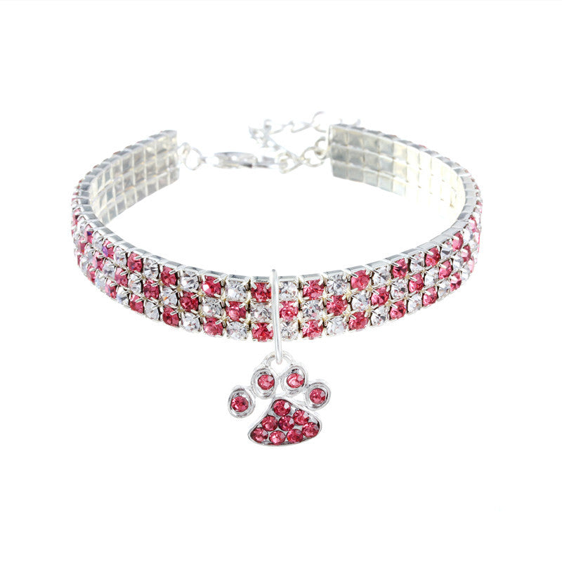 New Pet Collar Diamond Mixed Color Dogs And Cats Supplies Elastic Dogs And Cats Necklace Ornament - Pets Crazy Shops