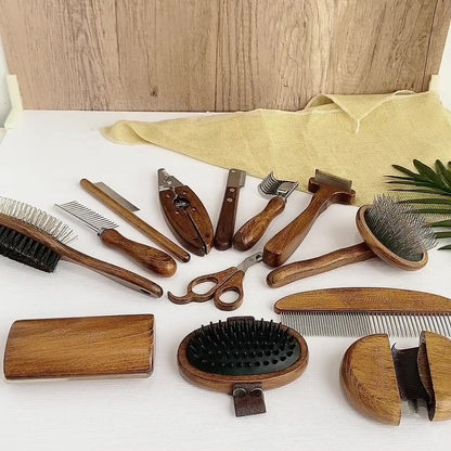 Pet Comb Solid Wood Antique Hair Removing Products - Pets Crazy Shops