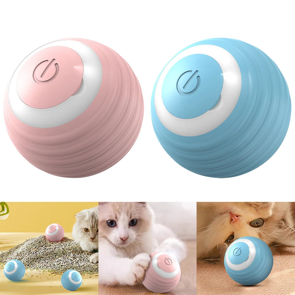 Automatic Moving Bouncing Rolling Ball Smart Cat Toy Ball Self-Moving Kitten Toy For Indoor Cat Kitten - Pets Crazy Shops