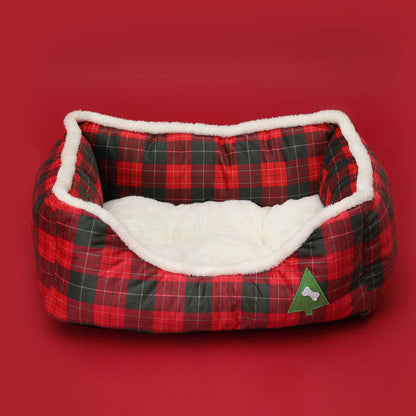Animals Christmas Sofa Dog Beds Waterproof Bottom Soft Pure Cotton Warm Bed For Dog Xmas Soft Pet Bed CatRemovable Bed Winter - Pets Crazy Shops