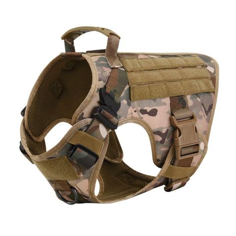 Military Tactical Dog Harness German Shepherd Adjustable Pet Dog Back - Pets Crazy Shops