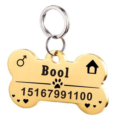 Personalized Dog ID Tag Stainless Steel Pet ID Tag - Pets Crazy Shops