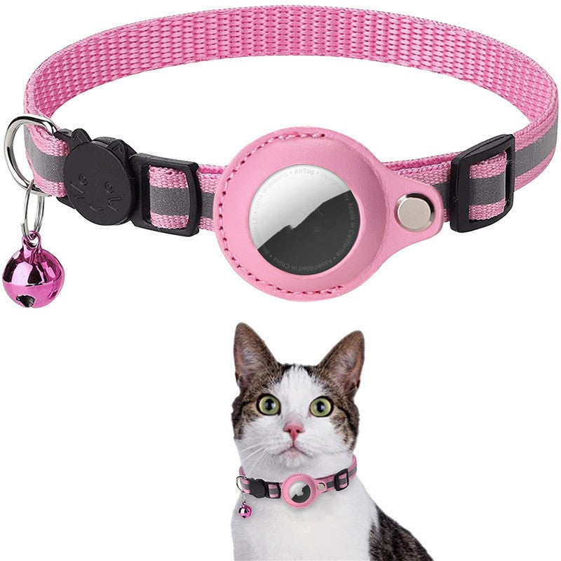 Pet Collar With Bell Airtag Reflective Collar - Pets Crazy Shops
