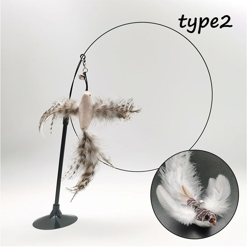 Detachable Wire Rod Sucker Cat Stick - Pets Crazy Shops