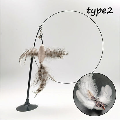 Detachable Wire Rod Sucker Cat Stick - Pets Crazy Shops