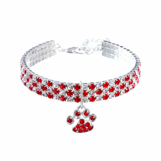 New Pet Collar Diamond Mixed Color Dogs And Cats Supplies Elastic Dogs And Cats Necklace Ornament - Pets Crazy Shops