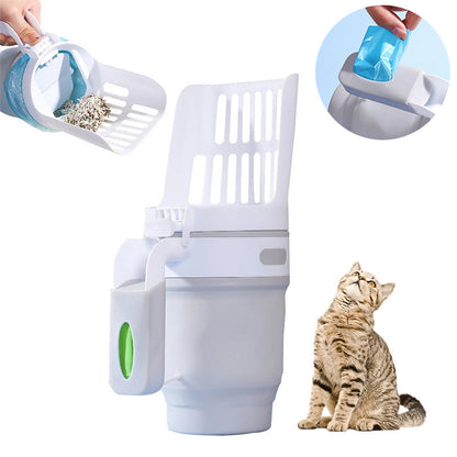 Upgrade Widen Cat Litter Shovel Scoop With Refill Bags Large Cat Litter Box Self Cleaning Cat Waste Bin System Pet Supplies Pet Products - Pets Crazy Shops
