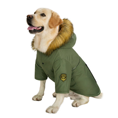 Dog Clothes Autumn And Winter Large Dog Down Jacket - Pets Crazy Shops