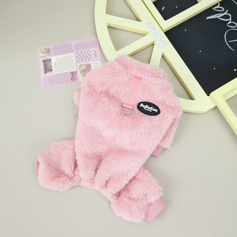 Pet Clothes Dog New Tricolor Pull Loop Four Leg Sweater Winter Keep Warm - Pets Crazy Shops