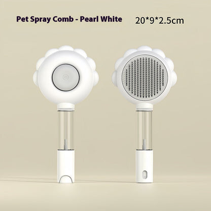 2 In 1 Self Cleaning Dog Brush Comb With Spray Pets Grooming Hair Remover Combs Brush Floating Hair Pet Grooming Brush Pet Products - Pets Crazy Shops
