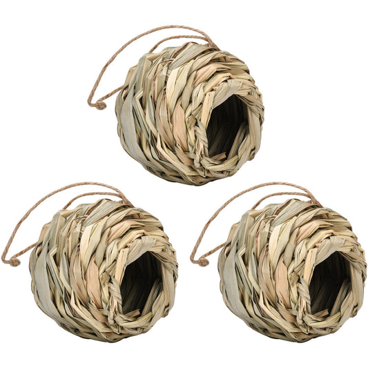 Straw Spherical Round Mouth Outdoor Bird Nest - Pets Crazy Shops