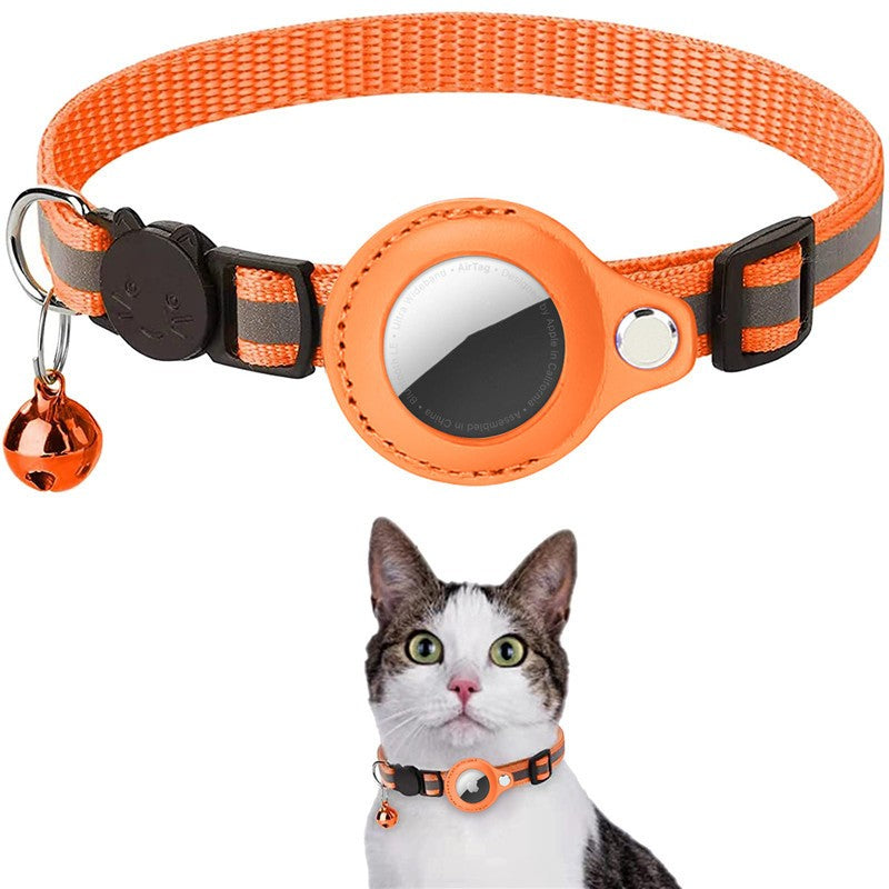 Pet Collar With Bell Airtag Reflective Collar - Pets Crazy Shops