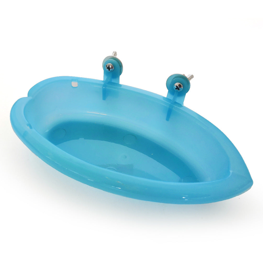 Small Parrot Peony Tiger Skin Bath Basin Food Bowl Food Box - Pets Crazy Shops