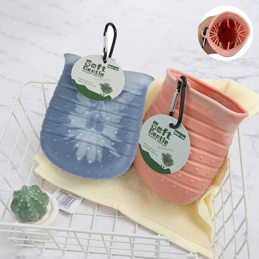 2 In 1 Dog Foot Washer Dog Paw Brush Cleaning Brush Feet Cleaner For Puppy Grooming Pet Cleaning Brush Dog Paw Cleaner Cup,Pet Foot Washer,Portable Dog Cleaning Brush - Pets Crazy Shops