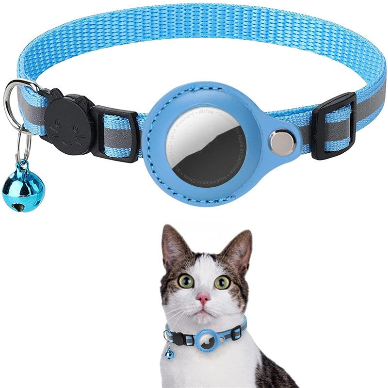 Pet Collar With Bell Airtag Reflective Collar - Pets Crazy Shops