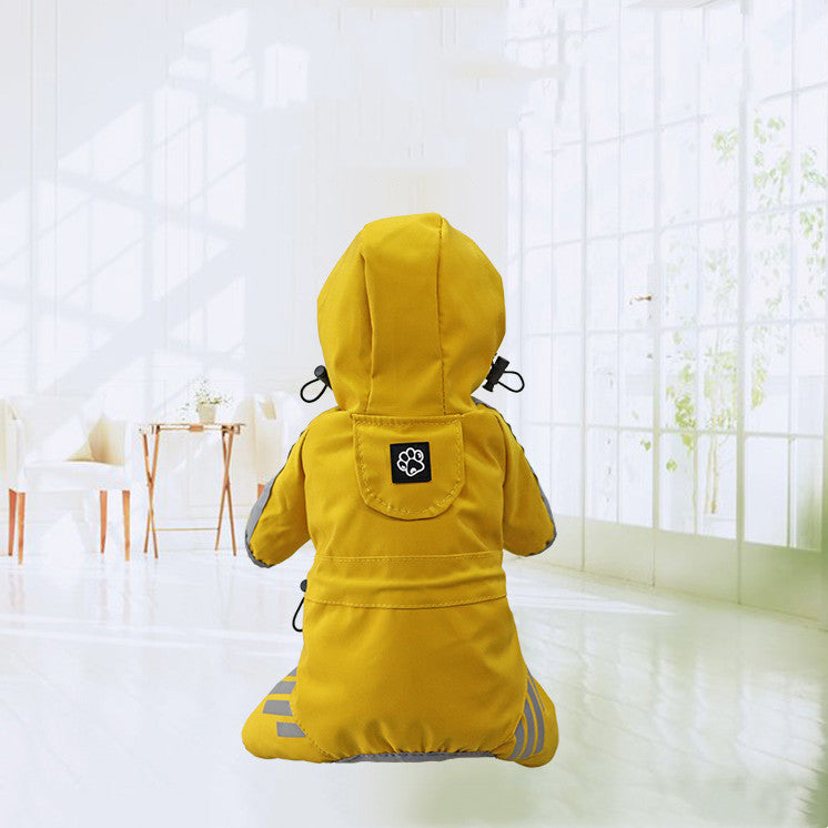 Dog Raincoat Full Package Four Feet Waterproof Rain Cape Pet Products - Pets Crazy Shops