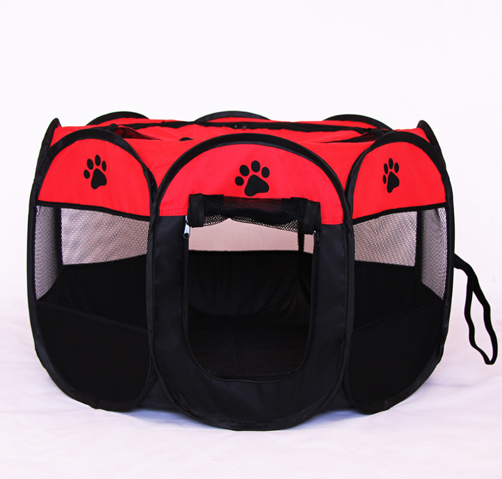 Fast folding octagonal pet fence, 600D Oxford cloth, waterproof and catching cat, dog cage, pet cage - Pets Crazy Shops